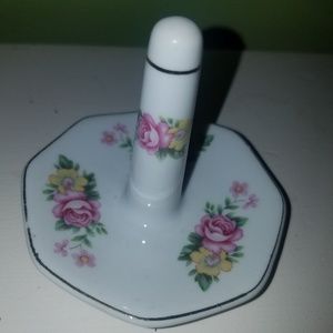 !DONATING 3/15! Gorgeous Vintage Porcelain Floral Ring Holder Dish